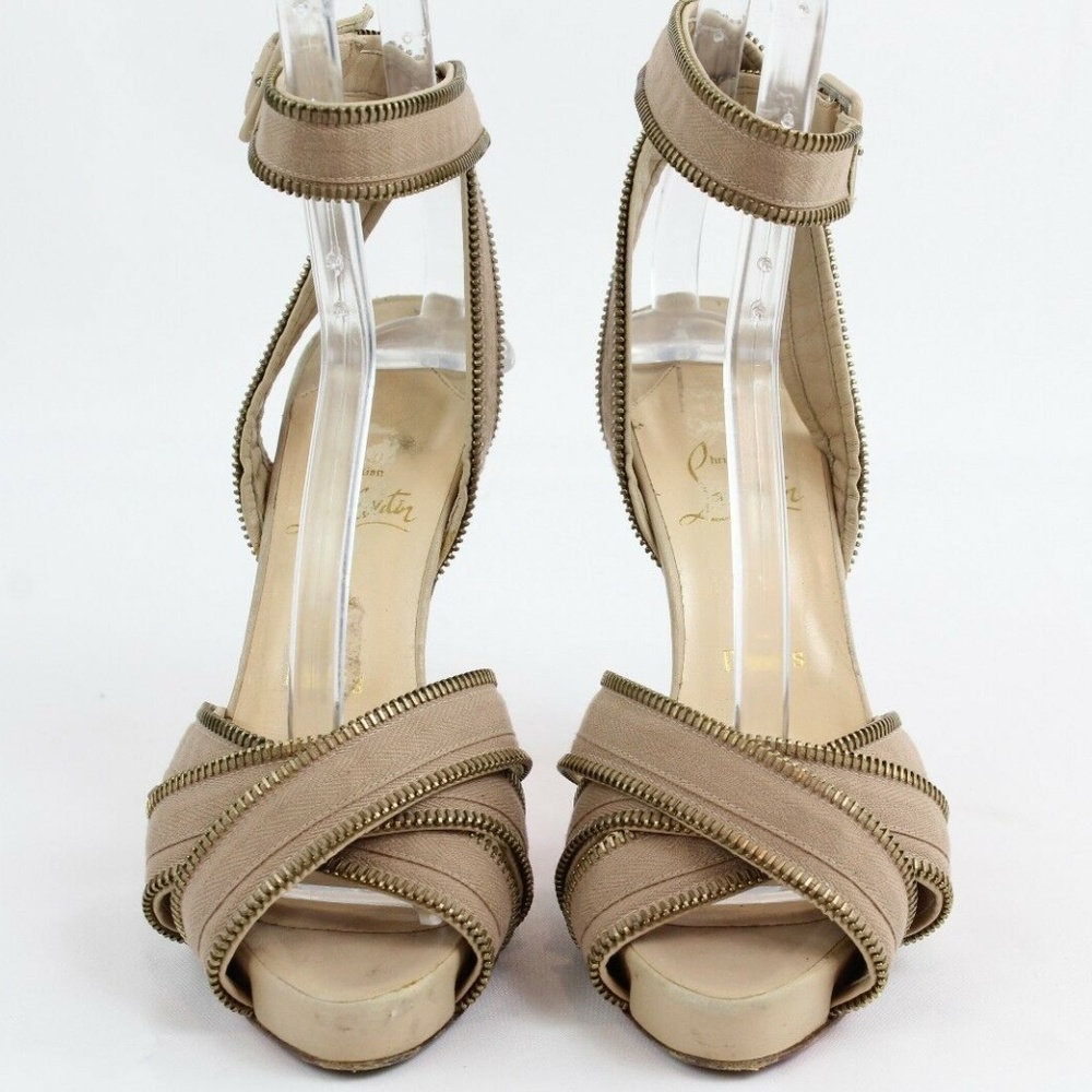 Christian Louboutin Tan Stilettos Heels Size 9